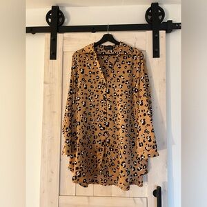 Leopard Print T-shirt Dress